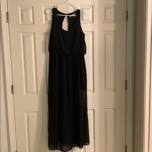 Black Mesh Maxi Dress